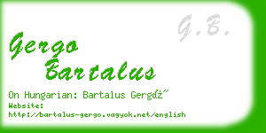 gergo bartalus business card
